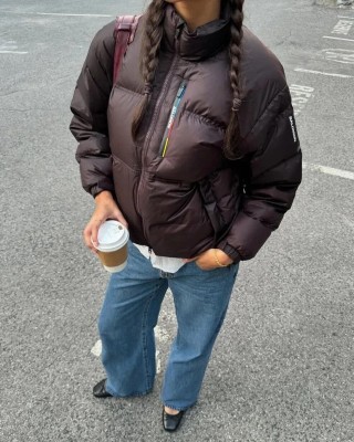 Chocolate Puffer Down Jacket