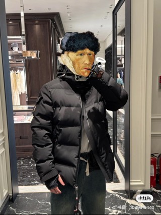 Essentials Black Puffer Down Jacket view 4