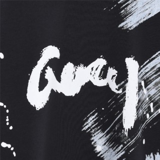 Gucci Ink Brush Stroke Graffiti Logo Black T-Shirt view 5