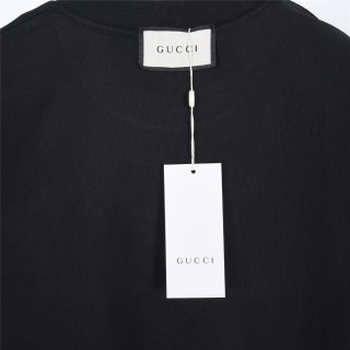 Gucci Ink Brush Stroke Graffiti Logo Black T-Shirt view 8