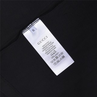 Gucci Ink Brush Stroke Graffiti Logo Black T-Shirt view 9