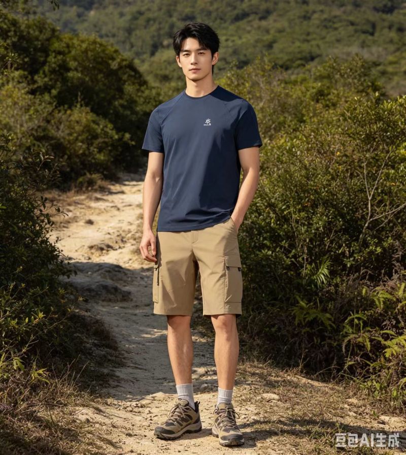 Navy Blue Minimalist Short Sleeve T-Shirt