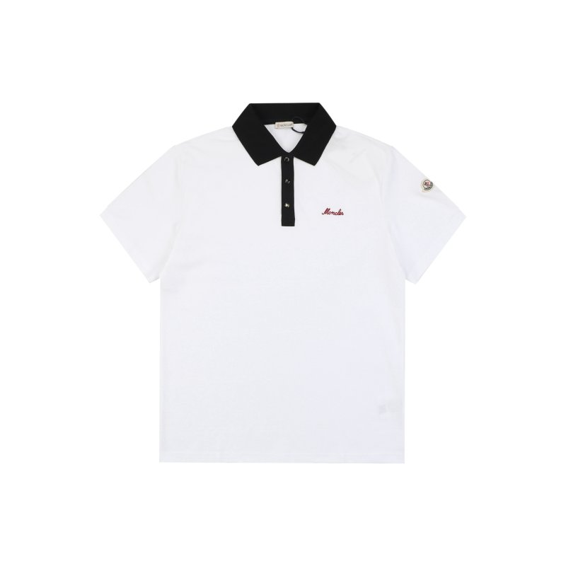 Moncler White & Black Polo Shirt view