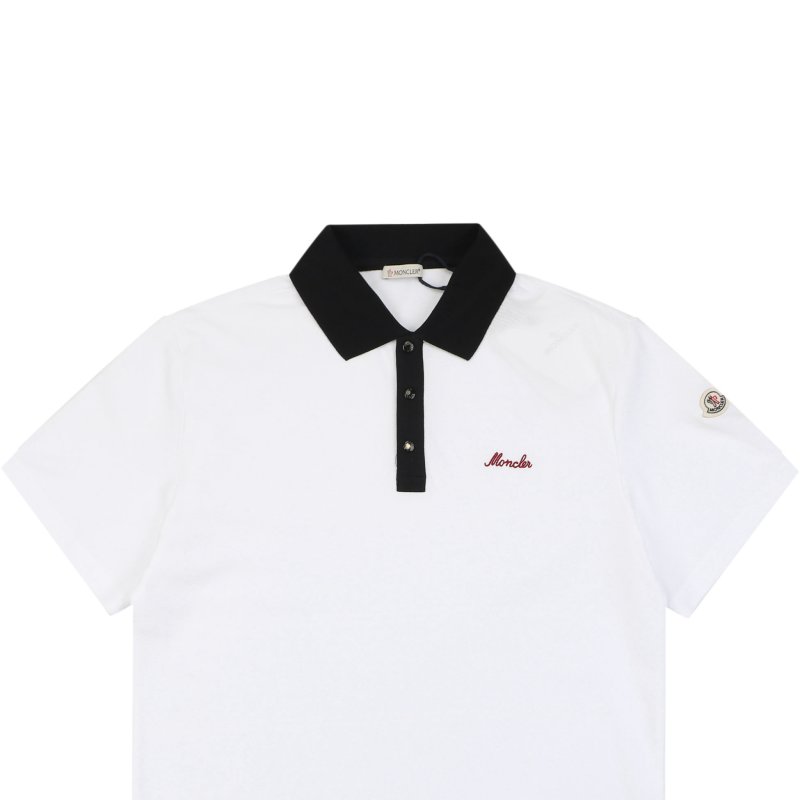 Moncler White & Black Polo Shirt view