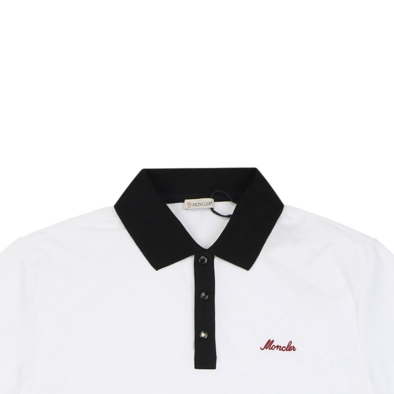 Moncler White & Black Polo Shirt view