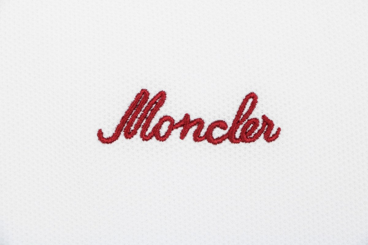 Moncler White & Black Polo Shirt view