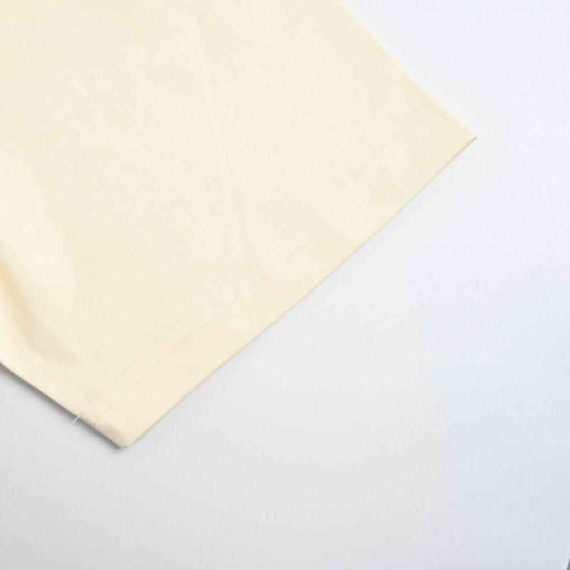 Calvin Klein Cream Graphic Print T-Shirt with Red Striped Detail view