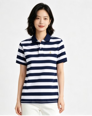 Polo Ralph Lauren Navy White Striped Short-Sleeve Polo view 2