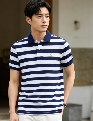 Polo Ralph Lauren Navy White Striped Short-Sleeve Polo view 4