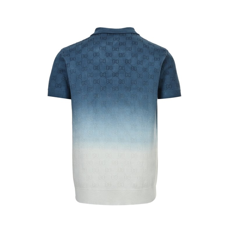 Gucci GG Monogram Polo T-Shirt Navy & Cream view