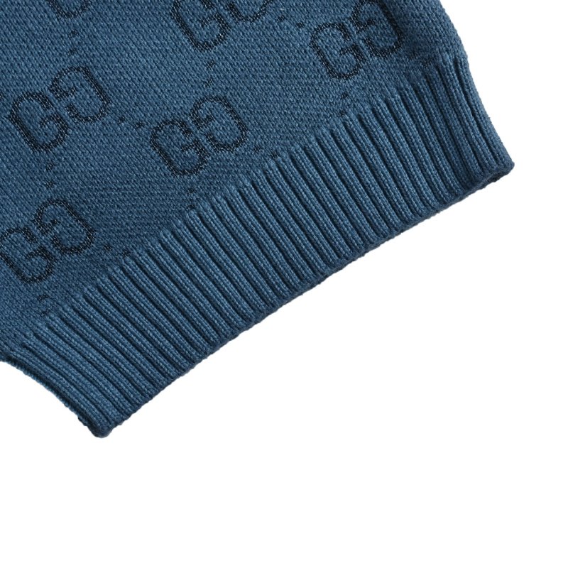Gucci GG Monogram Polo T-Shirt Navy & Cream view