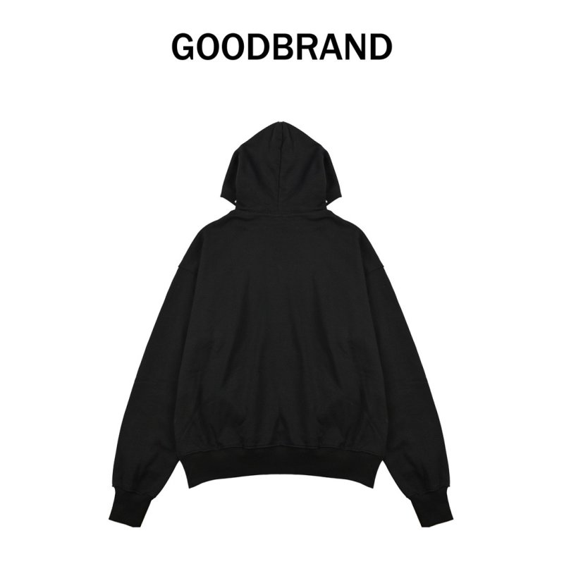 Black Graphic Hoodie with Chain Print view