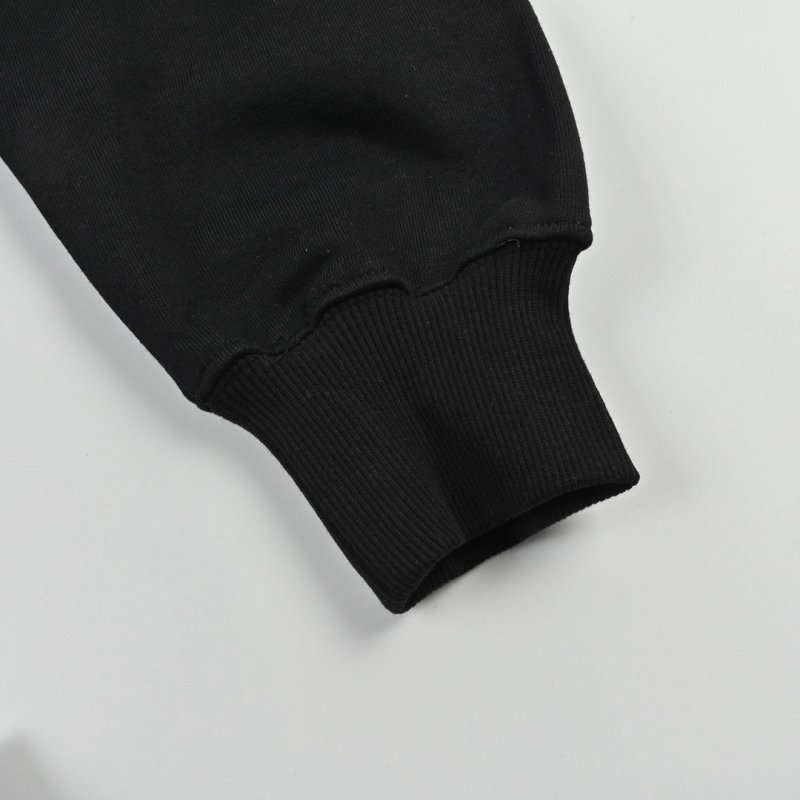 Black Graphic Hoodie with Chain Print view