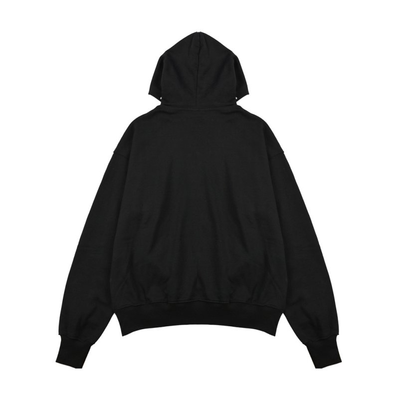 Black Graphic Hoodie with Chain Print view