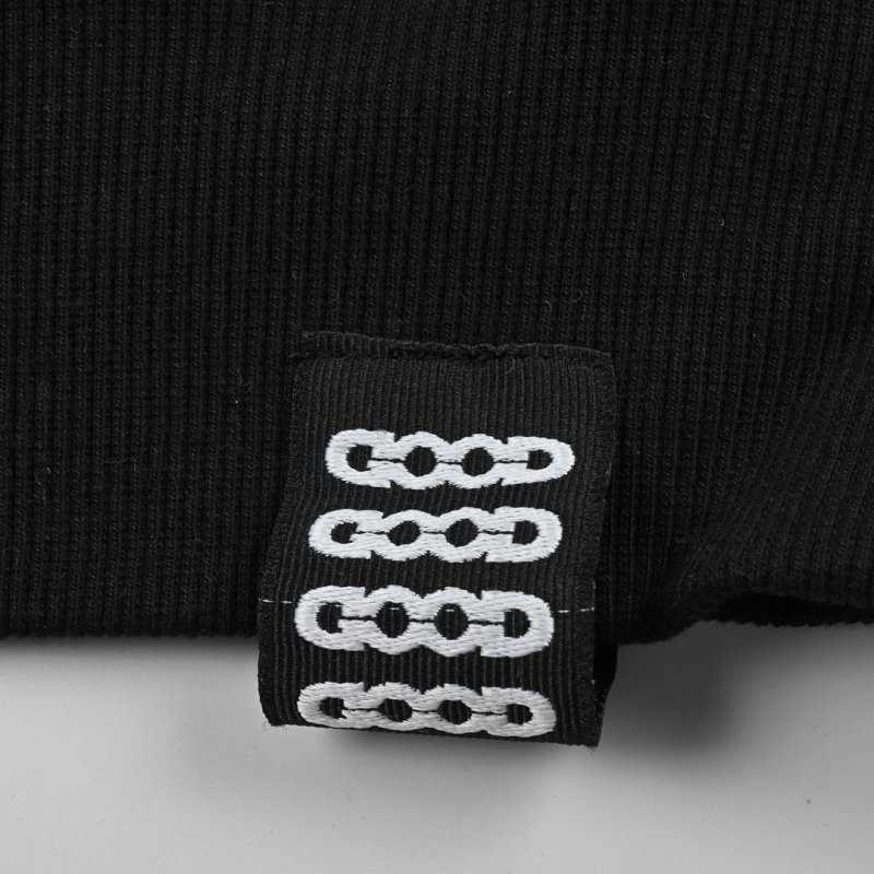 Black Graphic Hoodie with Chain Print view