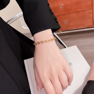 Gold Chain Link Bracelet view 2