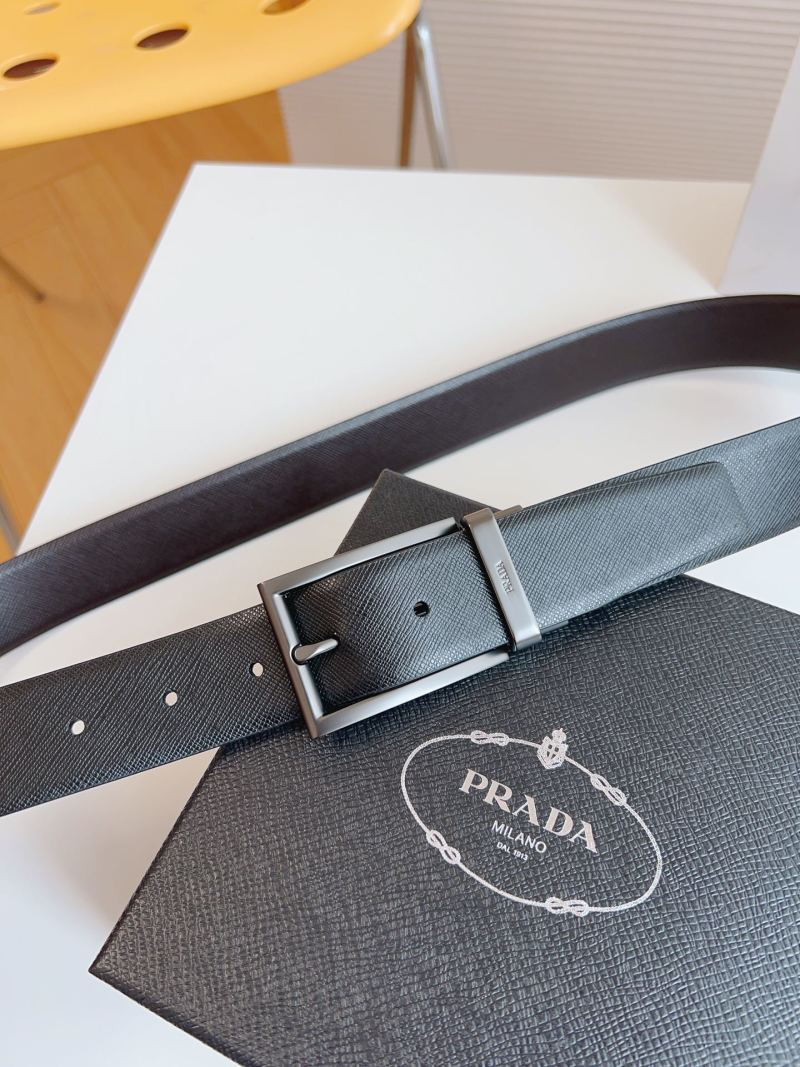 Prada Black Saffiano Leather Belt 35mm view
