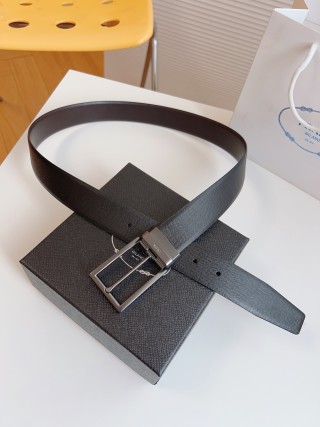 Prada Black Saffiano Leather Belt 35mm view 6