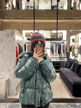 Moncler Forest Green Quilted Down Jacket