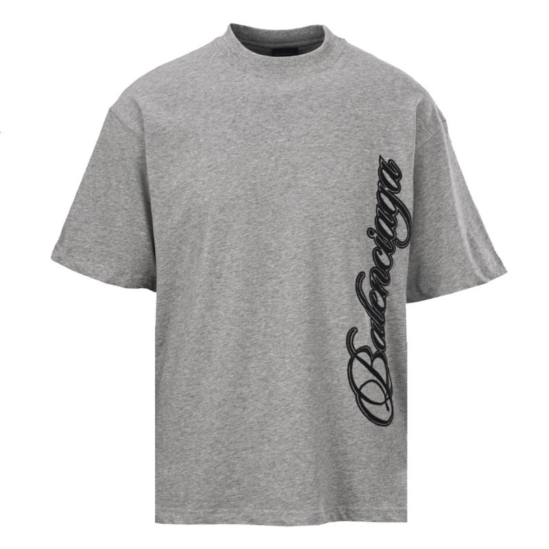 Balenciaga Grey Vertical Logo T-Shirt view