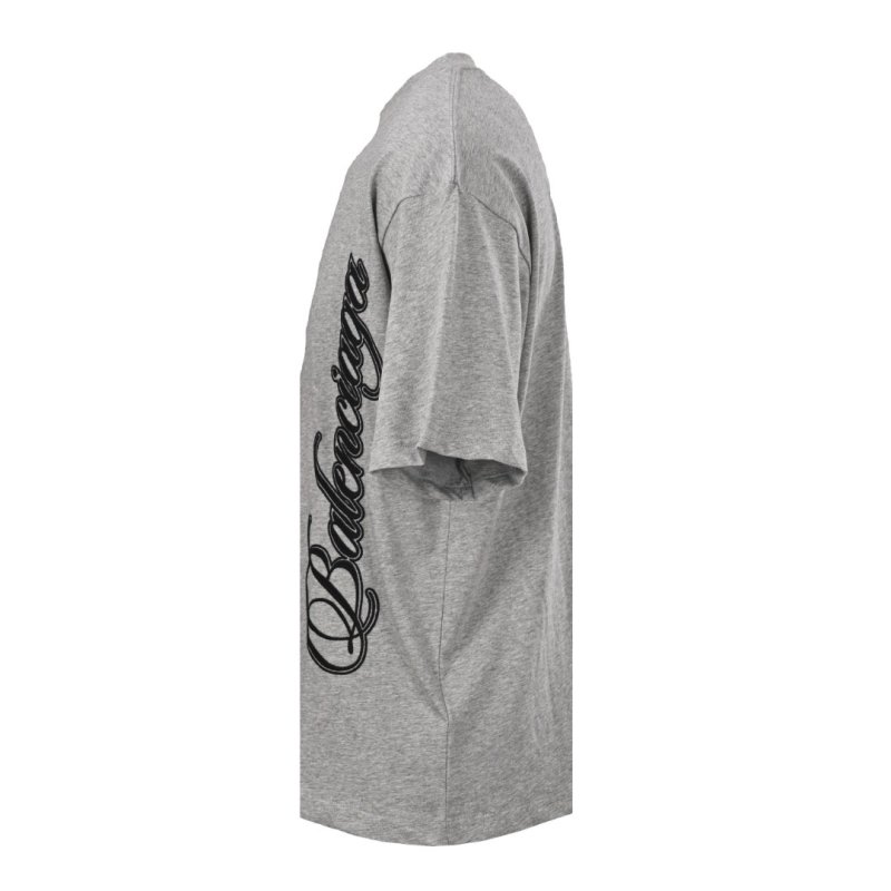 Balenciaga Grey Vertical Logo T-Shirt view