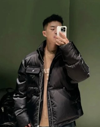 Prada Black Nylon Down Jacket view 12