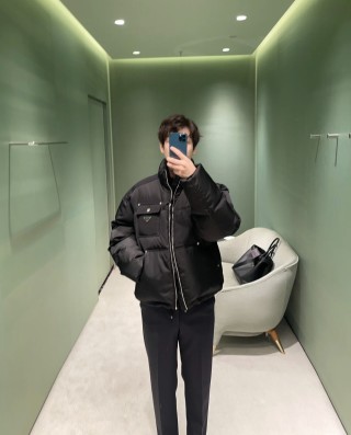 Prada Black Nylon Down Jacket view 3
