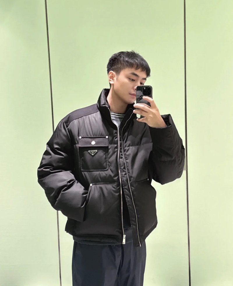 Prada Black Nylon Down Jacket view