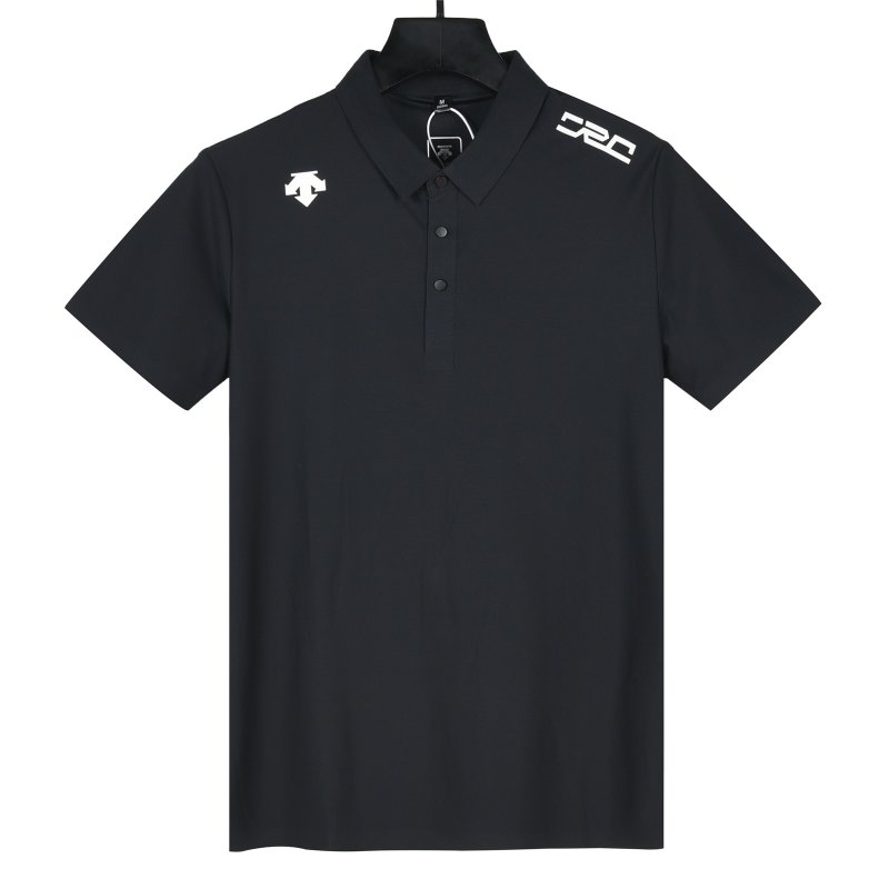 Essentials Black Logo Polo Shirt view