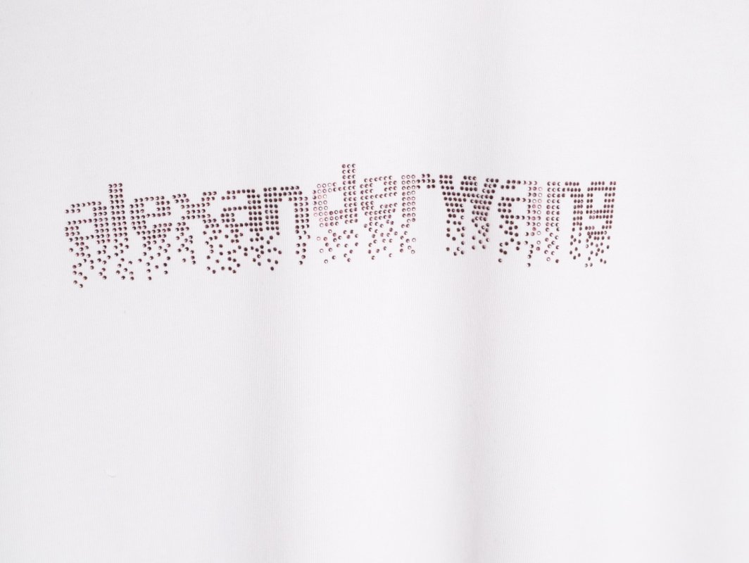 Alexander Wang Rhinestone Logo White T-Shirt view