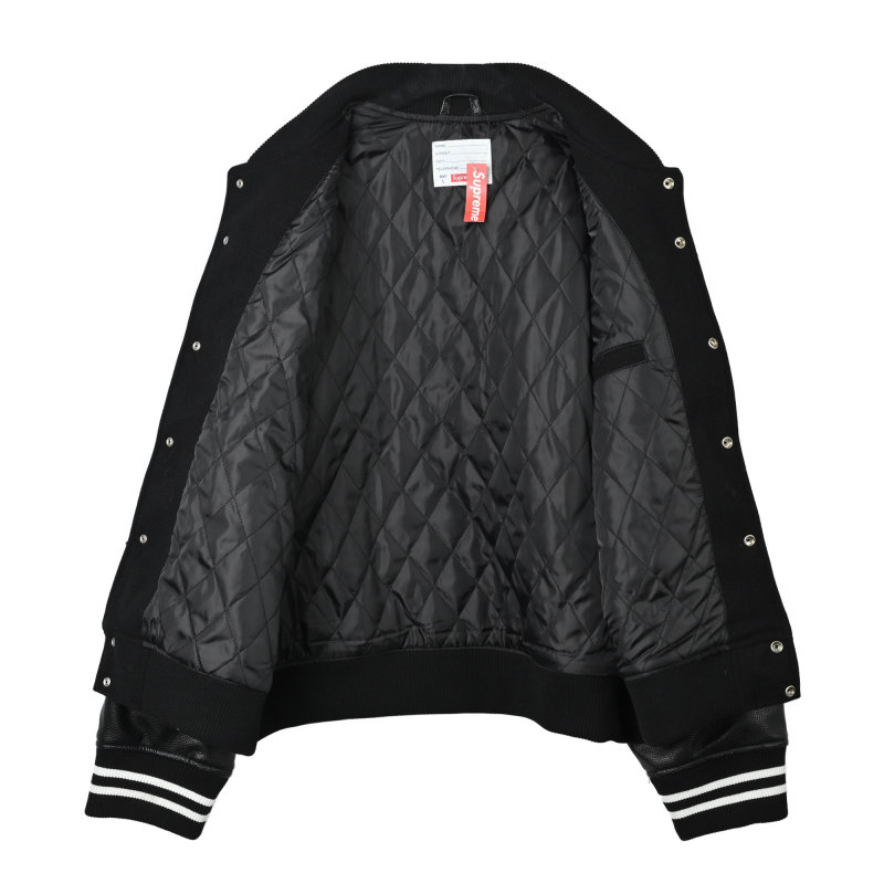 Supreme Black Varsity Wool Jacket view