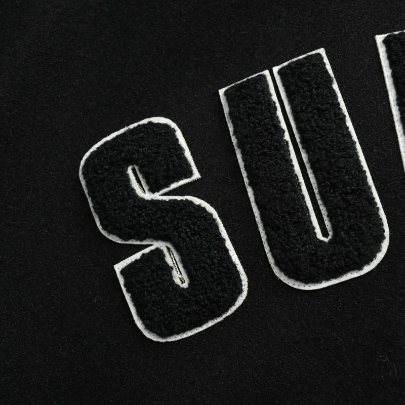 Supreme Black Varsity Wool Jacket view