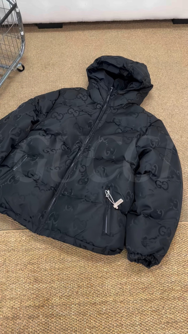 Gucci GG Monogram Black Down Puffer Jacket