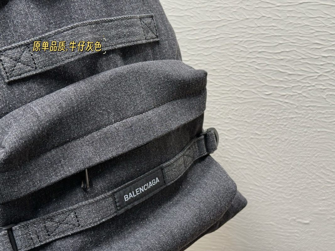 Balenciaga Denim Grey Backpack with Removable Straps view