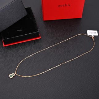 Qeelin Green Chalcedony Gourd Mini Pendant Necklace