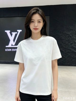 Louis Vuitton Monogram Embossed White T-Shirt view 2