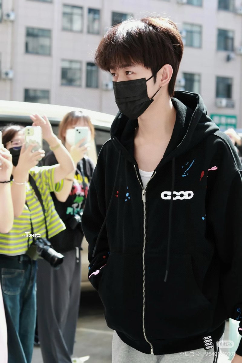 Black Embroidered Zip Hoodie with Colorful Accent Patches view