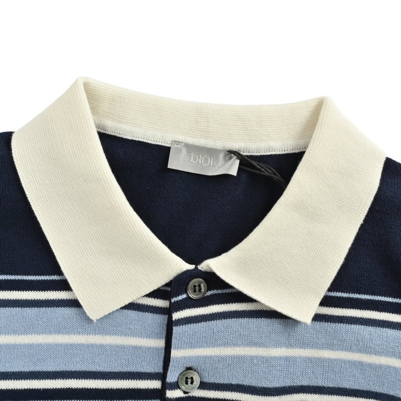 Polo Ralph Lauren Navy Blue Stripe Polo T-Shirt view