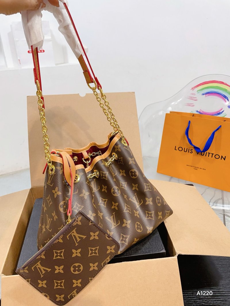 Louis Vuitton Monogram Bucket Bag Brown Multi view