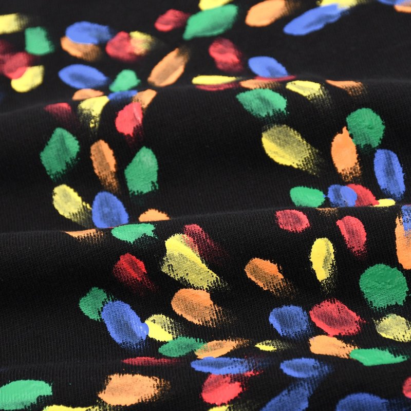 Black Oversized T-Shirt with Colorful Logo Print view