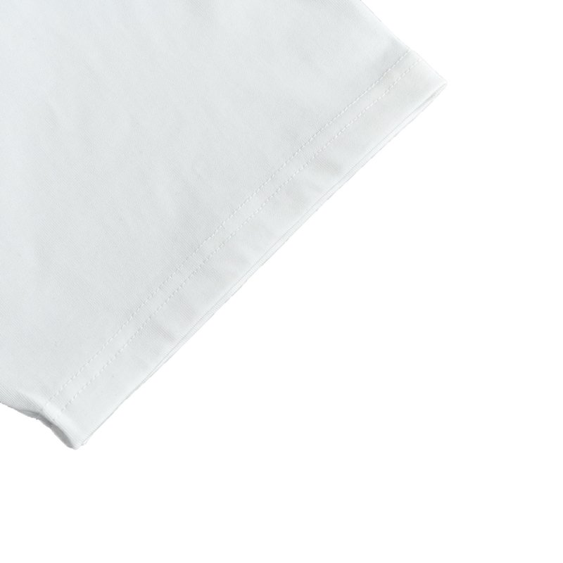 White Oversized T-Shirt with Blue Logo Print view