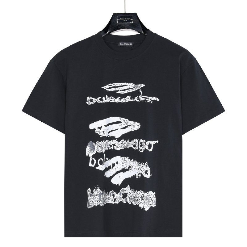 Balenciaga Black Graphic Print Short Sleeve T-Shirt view