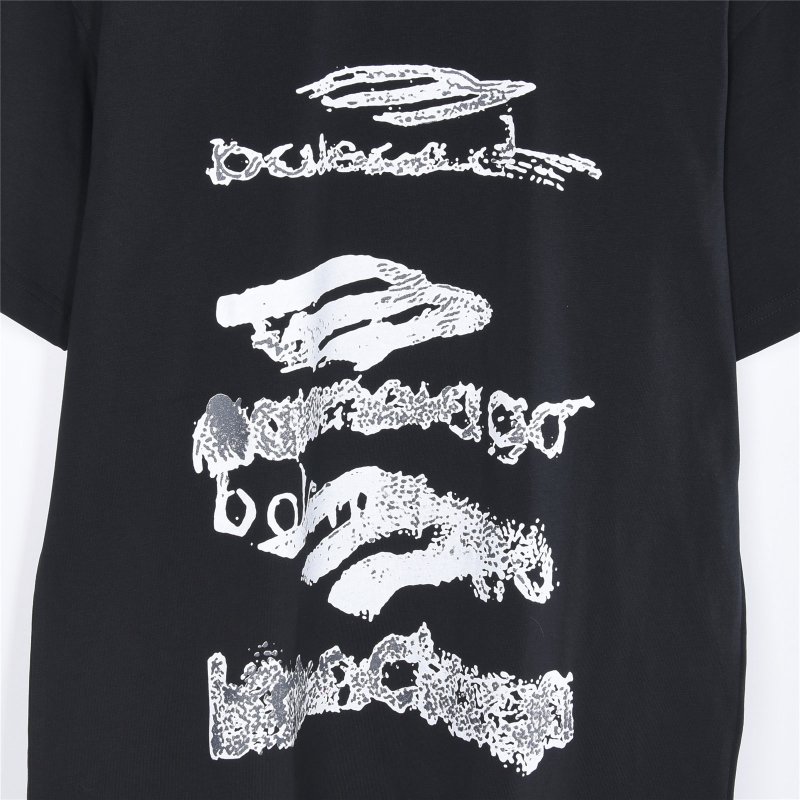 Balenciaga Black Graphic Print Short Sleeve T-Shirt view