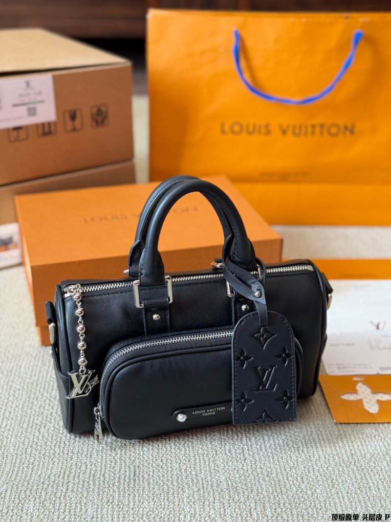 Louis Vuitton Keepall Bandouliere 25 Black Leather Bag view