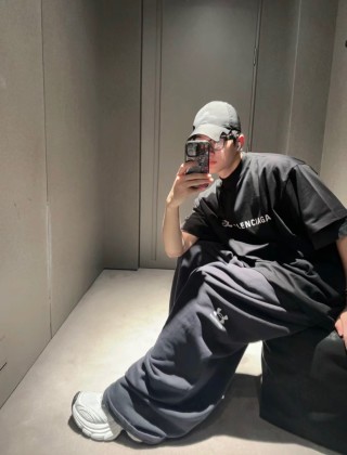 Balenciaga Black Logo T-Shirt view 2