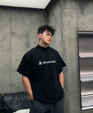 Balenciaga Black Logo T-Shirt view 3