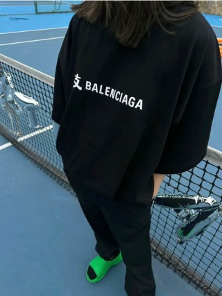 Balenciaga Black Logo T-Shirt view 8