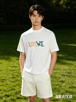 Loewe Colorful Logo White T-Shirt