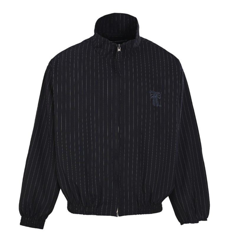 Black Oversized Puffer Jacket with Embroidered Detail view