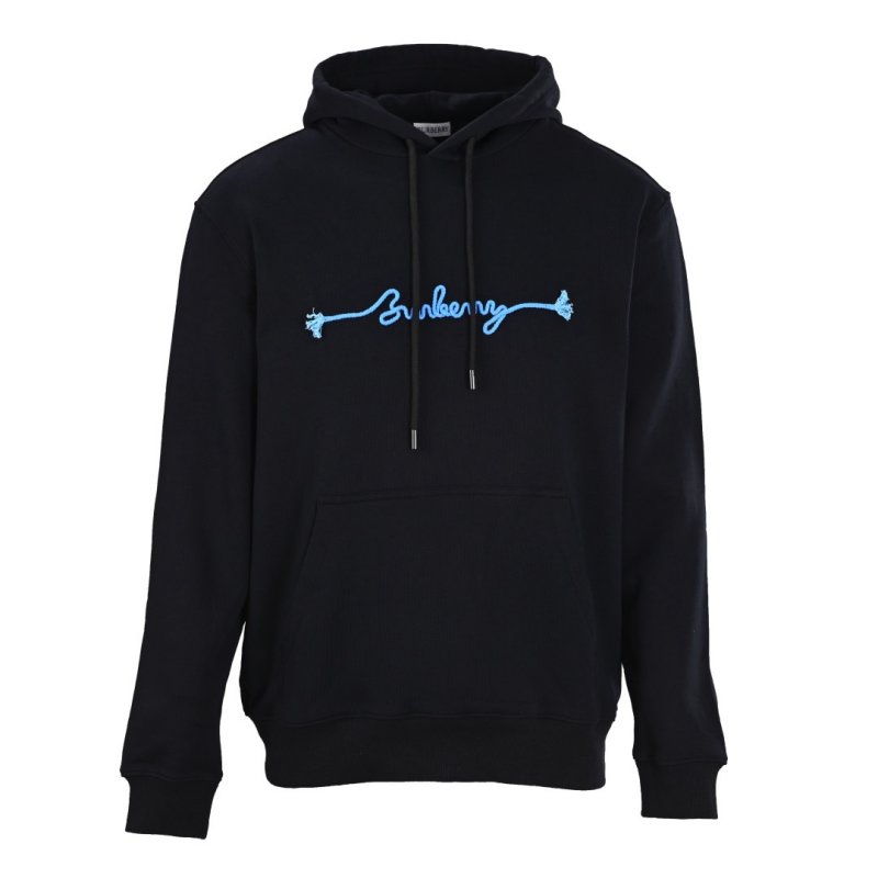 Burberry Signature Rope Embroidery Black Hoodie
